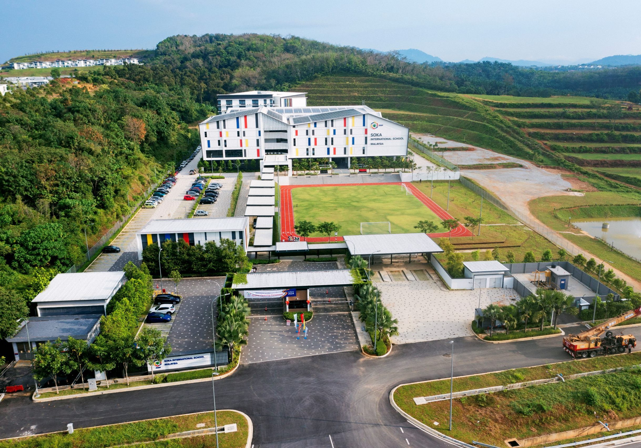 Vista aérea de la Escuela Internacional Soka de Malasia (SISM) | Foto: Seikyo Shimbun
